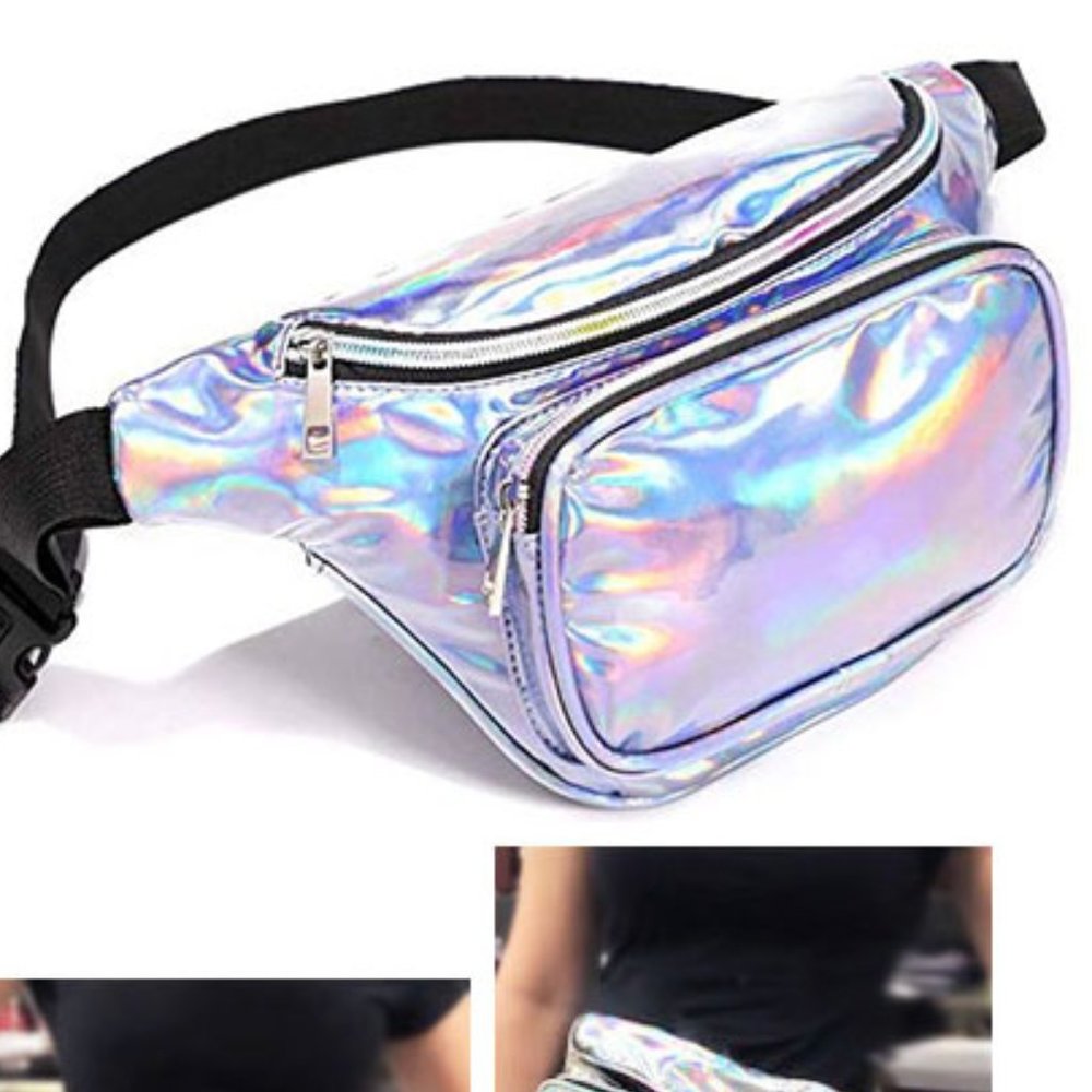 Silver fanny bag